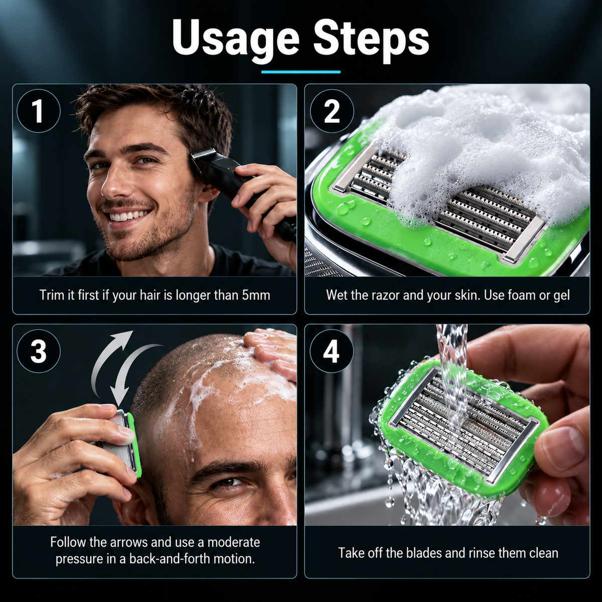 Rasélio™ Precision Head Shaving System