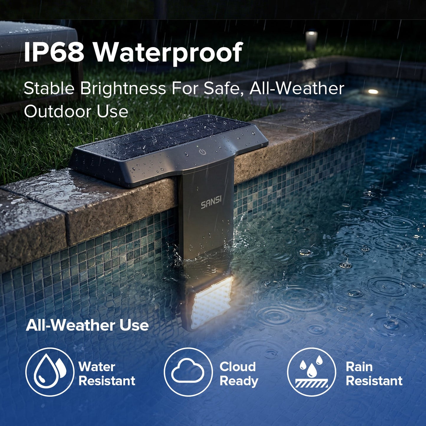 AquaGlow™ Solar RGB Pool Light
