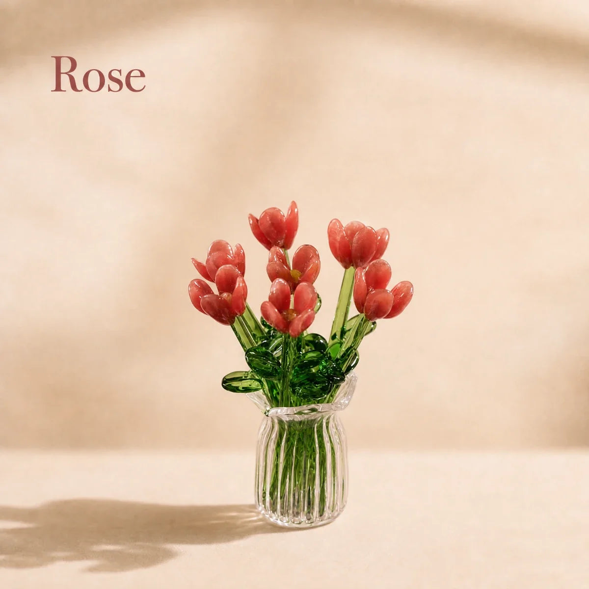 Bloomora™ Glass Flower Bouquet with Vase