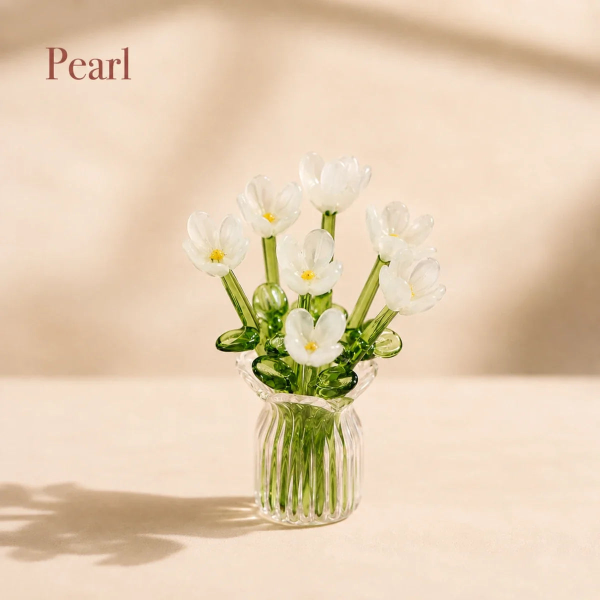 Bloomora™ Glass Flower Bouquet with Vase