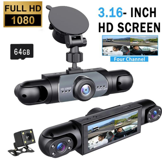 DriveGuard™ 4-Channel HD Dash Cam