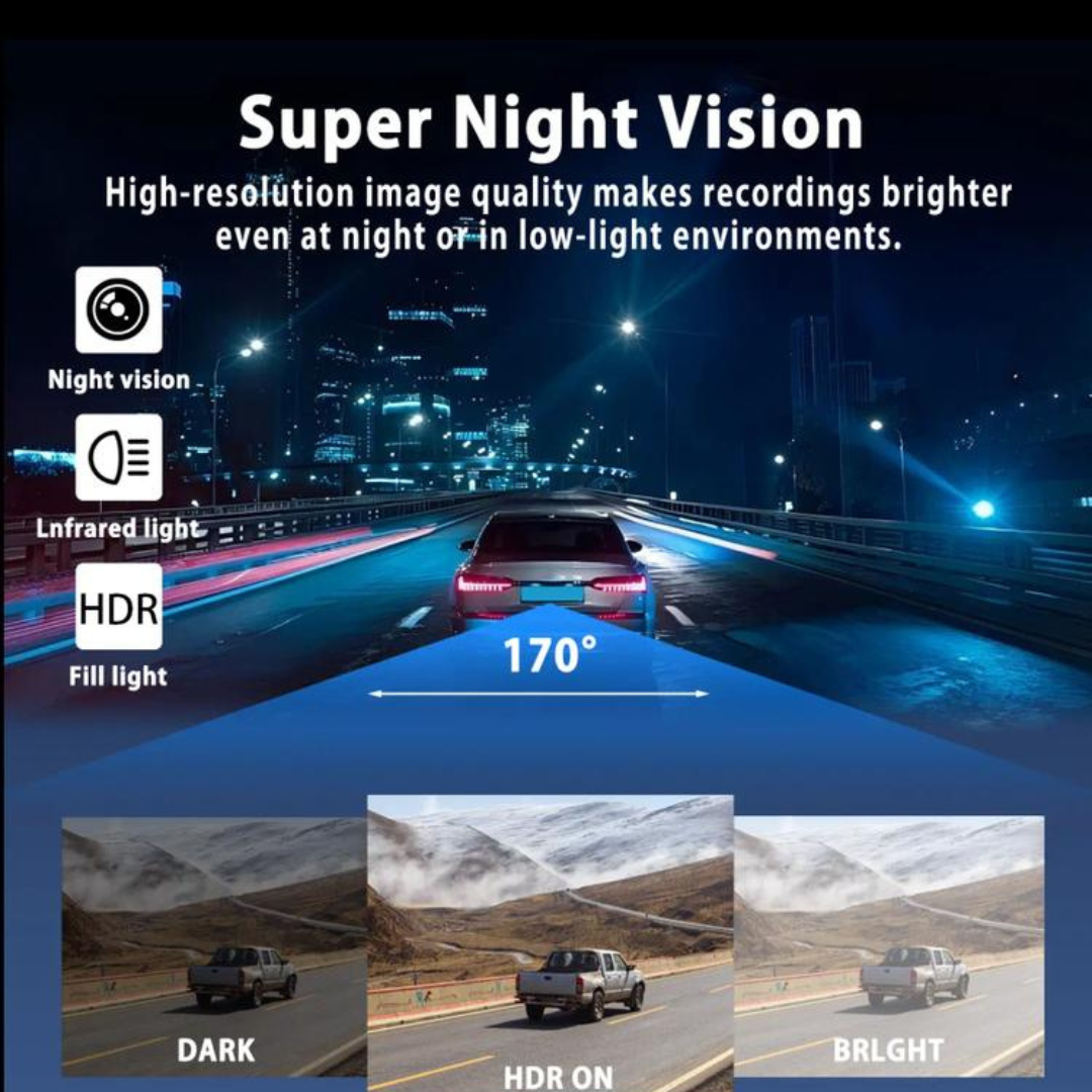 DriveGuard™ 4-Channel HD Dash Cam