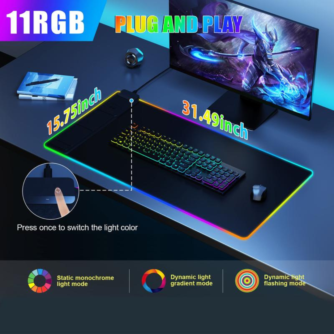 GlowDesk™ RGB Gaming Mouse Pad