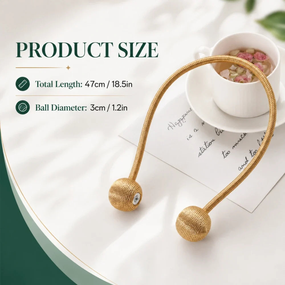 DrapeNest™ Magnetic Curtain Tiebacks