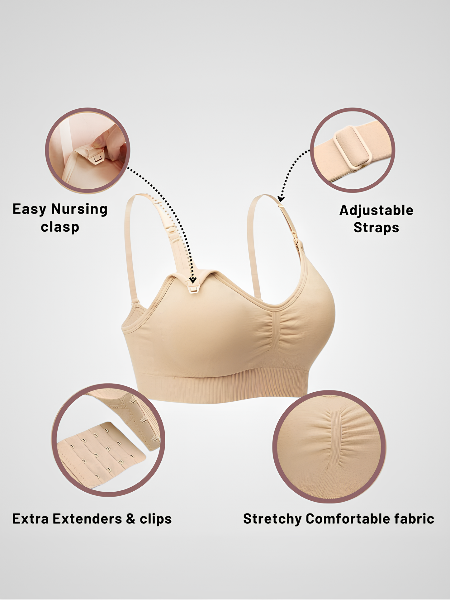 EasyFeed™ Nursing Bra – Soft Support for Effortless Everyday Feeding