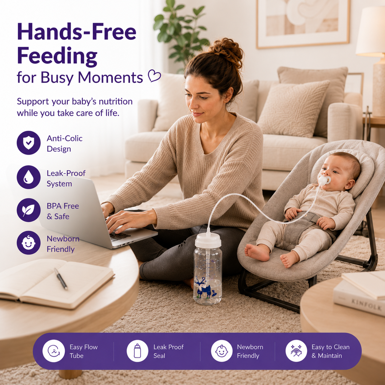 NurtureFree™ Hands-Free Feeding System