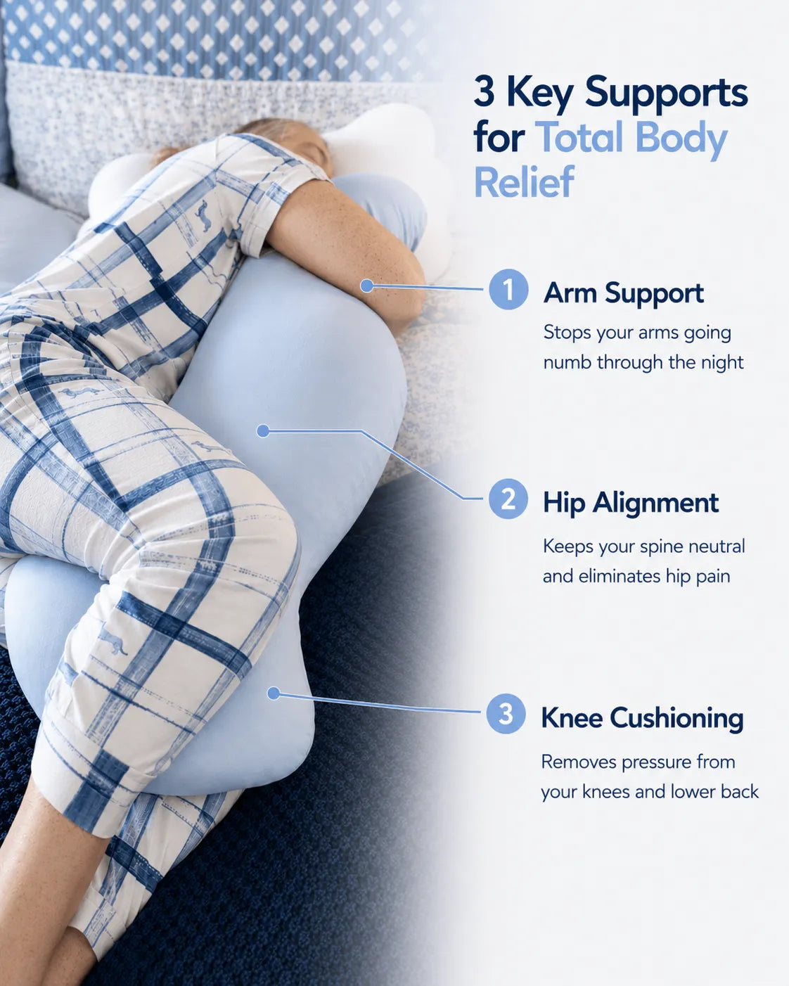 Snuggi Body Align Pillow – Full-Body Support for Better Sleep