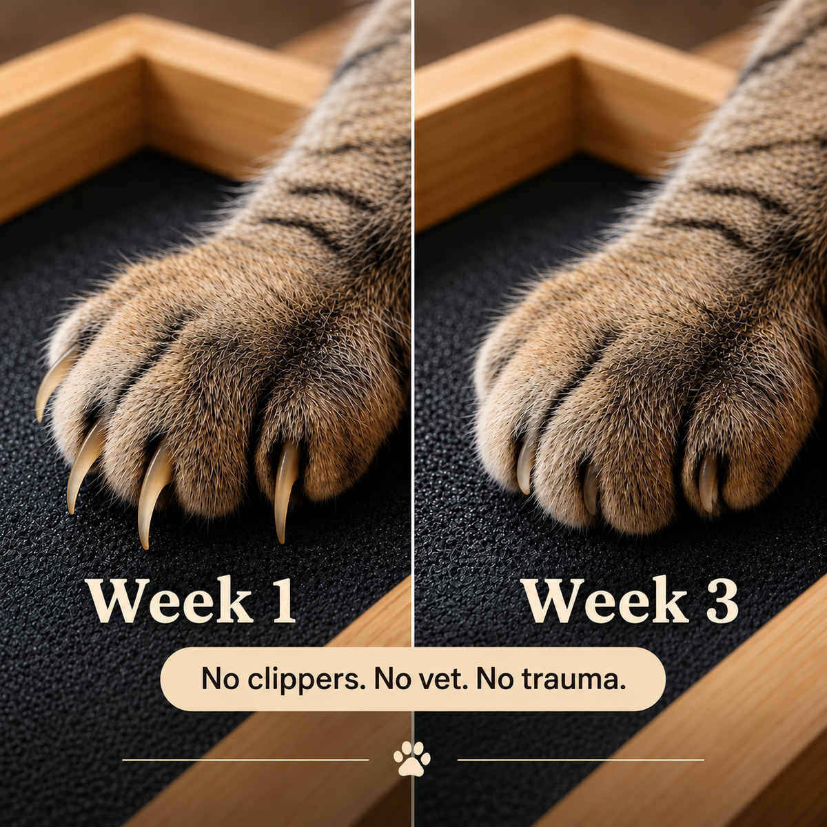 ClawNest™ Wooden Cat Claw Care Box