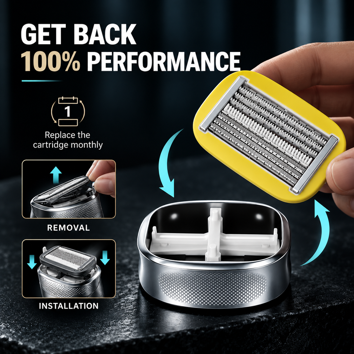 Rasélio™ Precision Head Shaving System