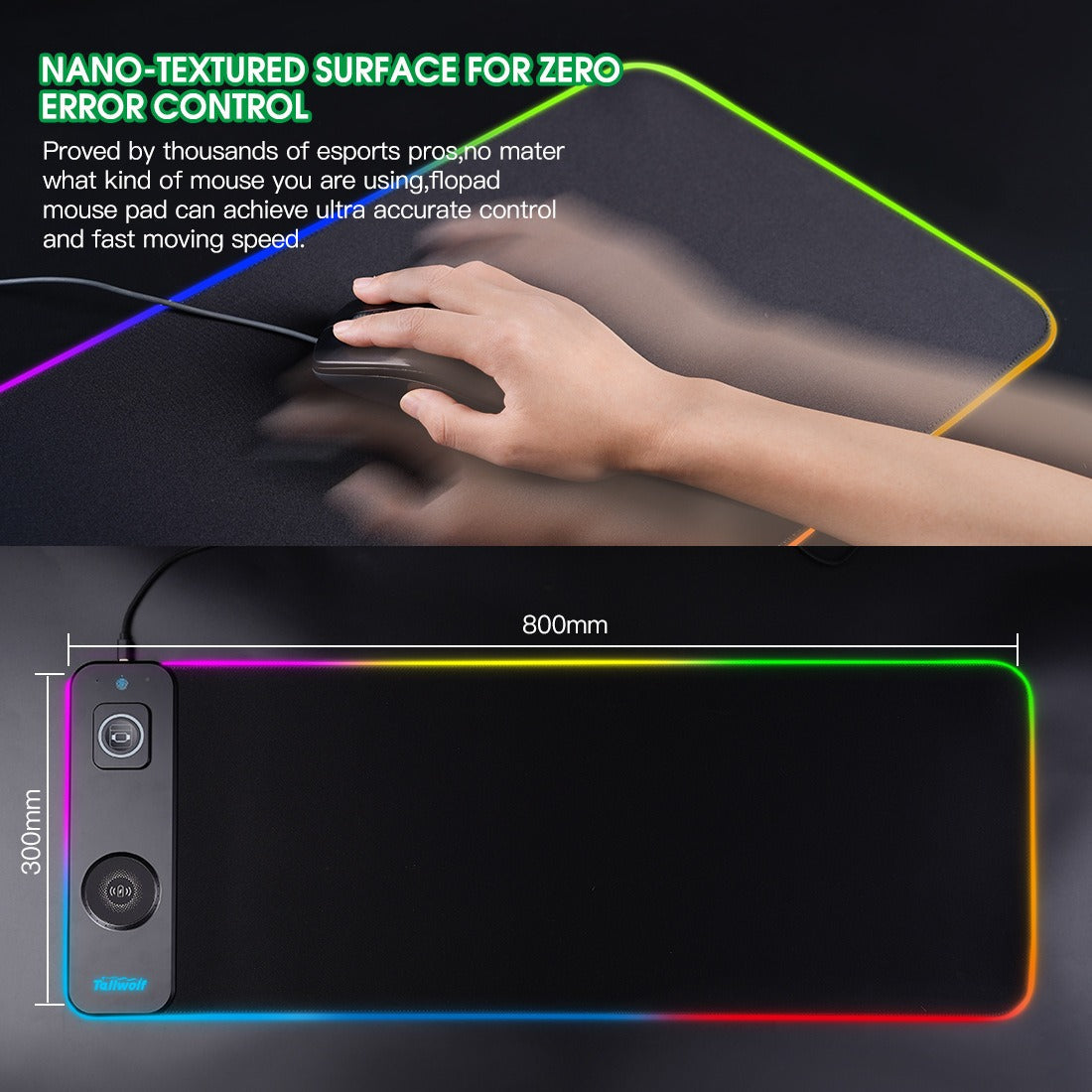 GlowDesk™ RGB Gaming Mouse Pad