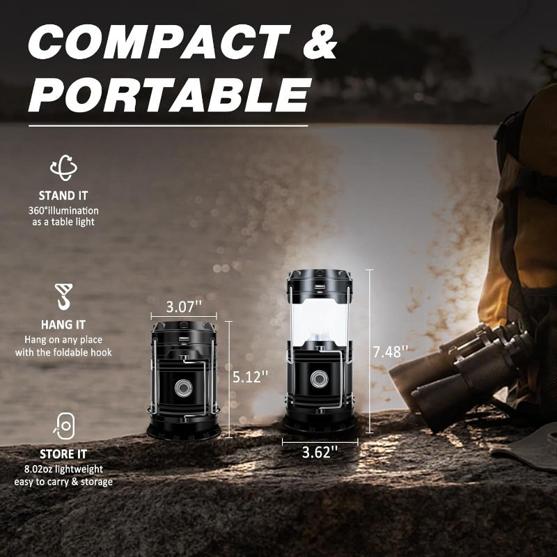 LumiTrail™ Solar & USB Emergency Camping Lantern