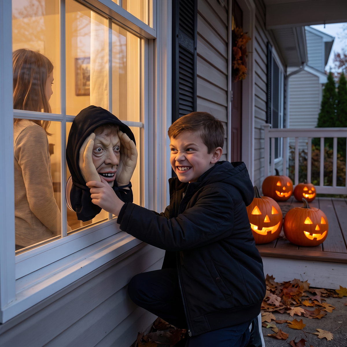 FrightPeek™ Creepy Window Peeper Decoration