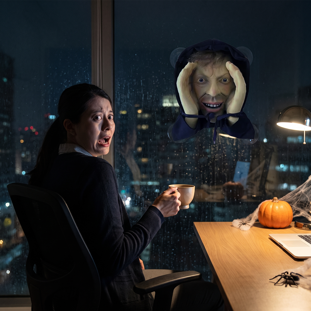FrightPeek™ Creepy Window Peeper Decoration