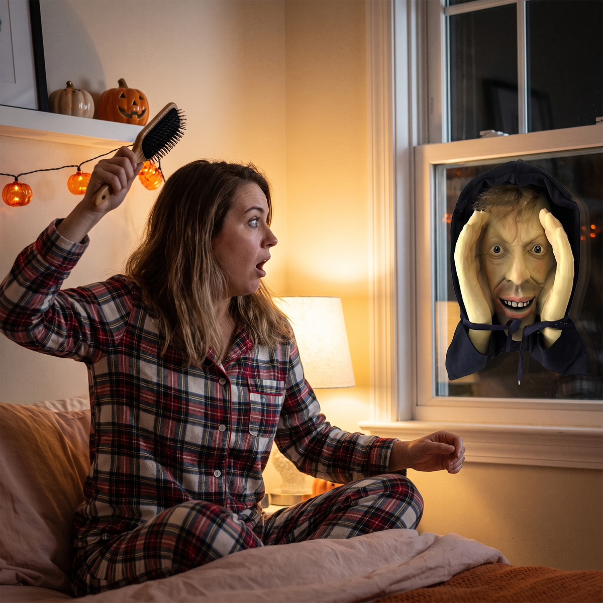 FrightPeek™ Creepy Window Peeper Decoration