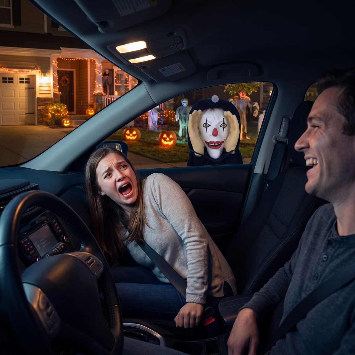 FrightPeek™ Creepy Window Peeper Decoration