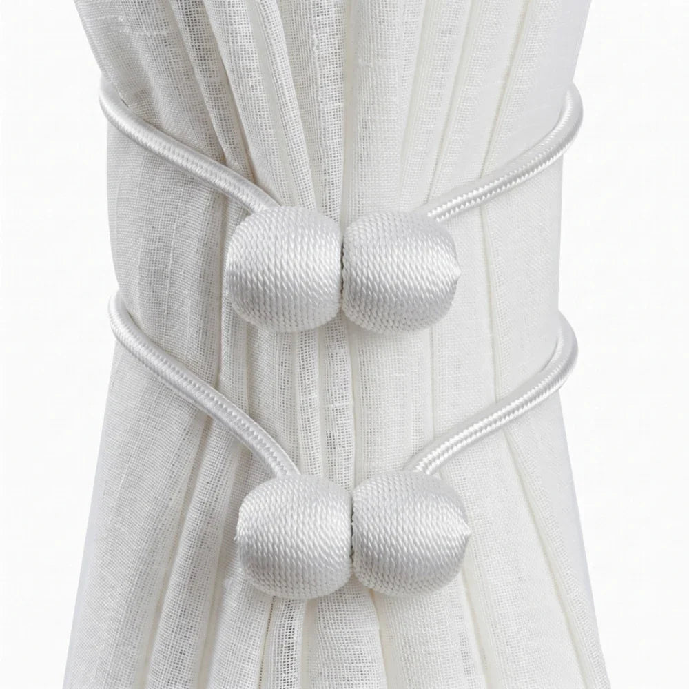 DrapeNest™ Magnetic Curtain Tiebacks